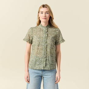 chemise manches courtes vert kaki femme Chemise manches courtes vert kaki femme