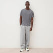 T-shirt col rond manches courtes gris fonc&eacute; homme
