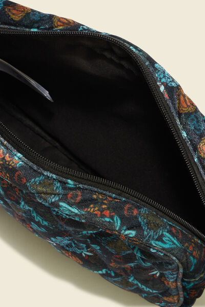 Trousse de toilette matelassée noir femme