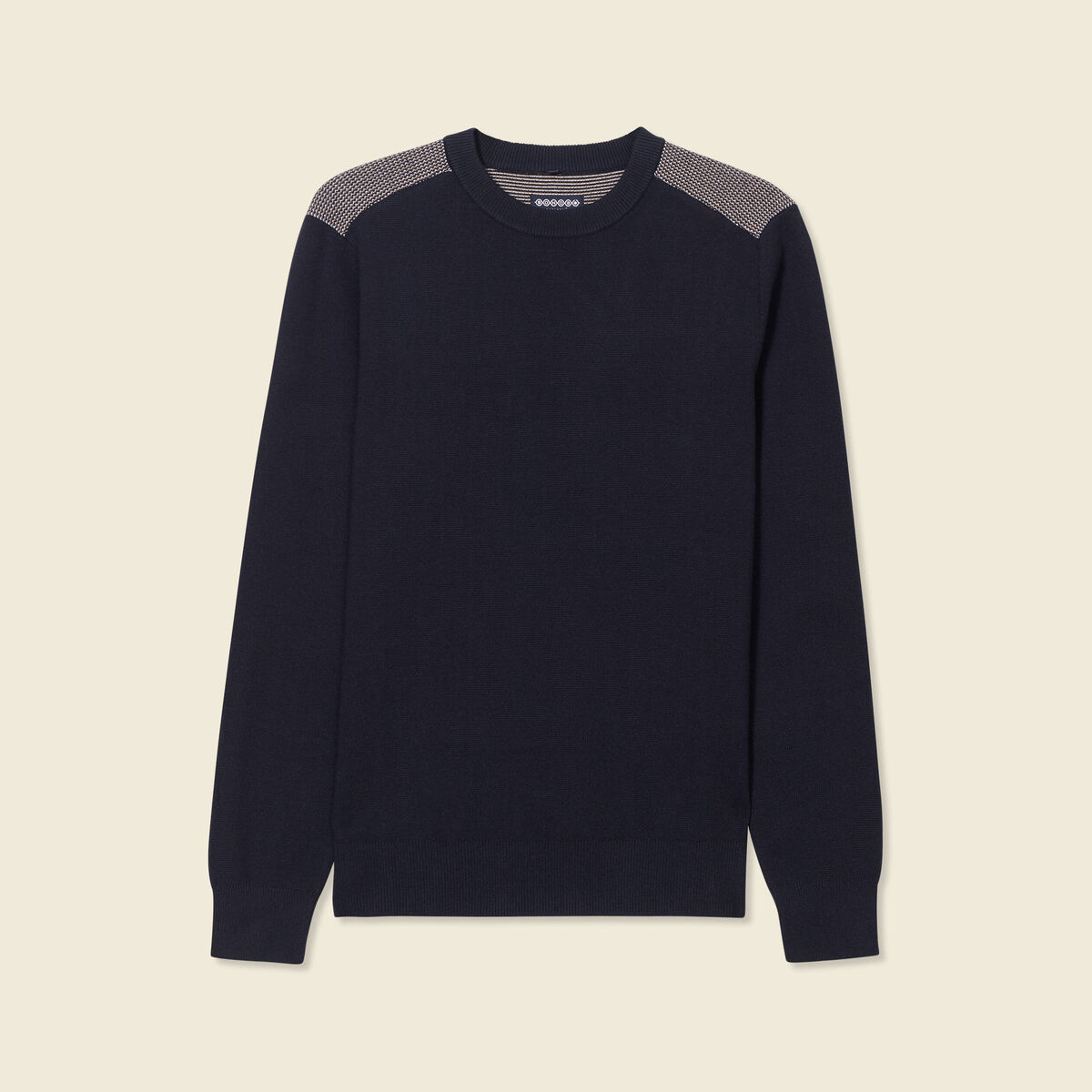 Pull manches longues bleu marine homme