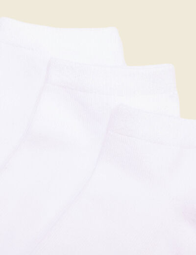 Lot 3 paires chaussettes blanc homme