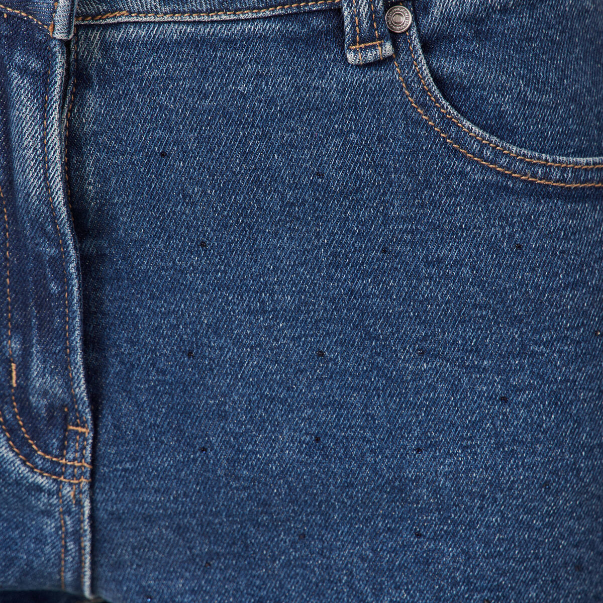 Jeans straight taille haute denim stone femme