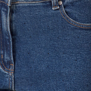 Jeans straight taille haute denim stone femme
