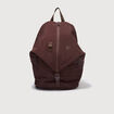 Sac &agrave; dos pliss&eacute; avec doublure bordeaux femme