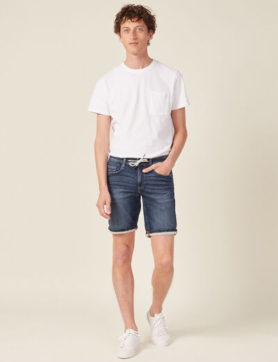 Bermuda éco-responsable denim brut homme