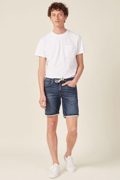 Bermuda éco-responsable denim brut homme