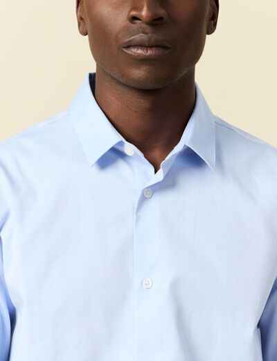 Chemise manches longues bleu ciel homme