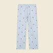 Pantalon droit 7/8&egrave;me bleu ciel femme