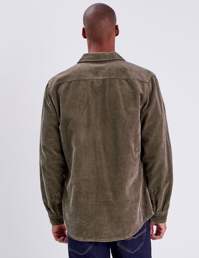 Surchemise manches longues taupe homme