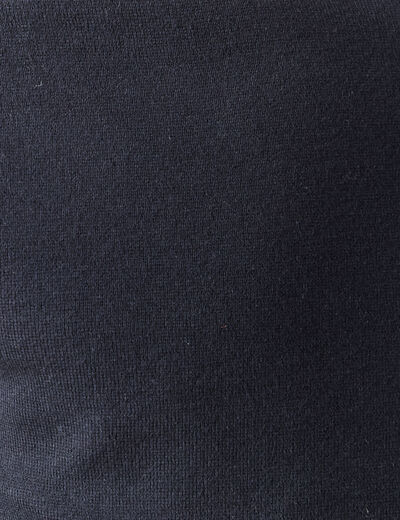 Pull fin col rond manches longues bleu marine homme