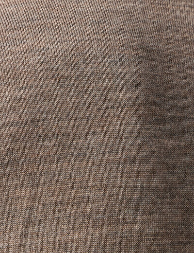 Pull 100% laine mérinos marron foncé homme