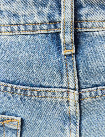 Jeans straight longueur 32 en coton denim stone homme