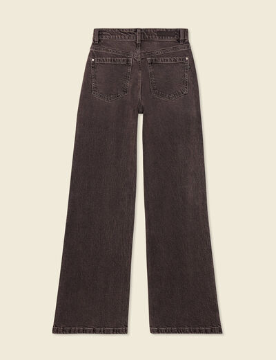 Jeans large éco-responsable denim snow gris femme