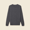 Pull manches longues fabriqu&eacute; en France gris fonc&eacute; homme