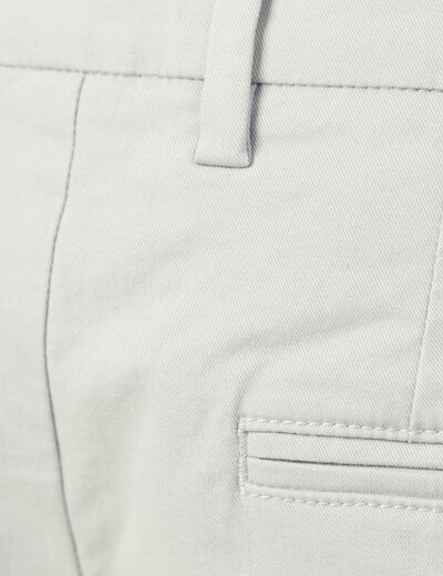 Bermuda droit éco-responsable bleu gris homme
