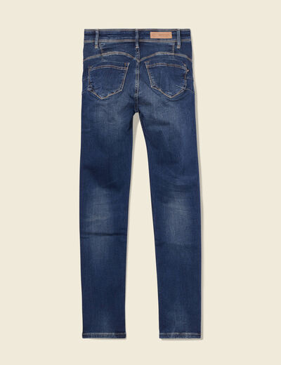 Jeans skinny push up 7/8ème denim brut femme