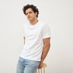 T-shirt en coton manches courtes blanc homme