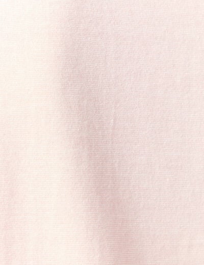 T-shirt cintr&eacute; col rond manches courtes rose pastel homme
