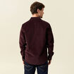 Chemise col classique manches longues bordeaux homme