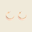Boucles d'oreilles créoles ecru femme