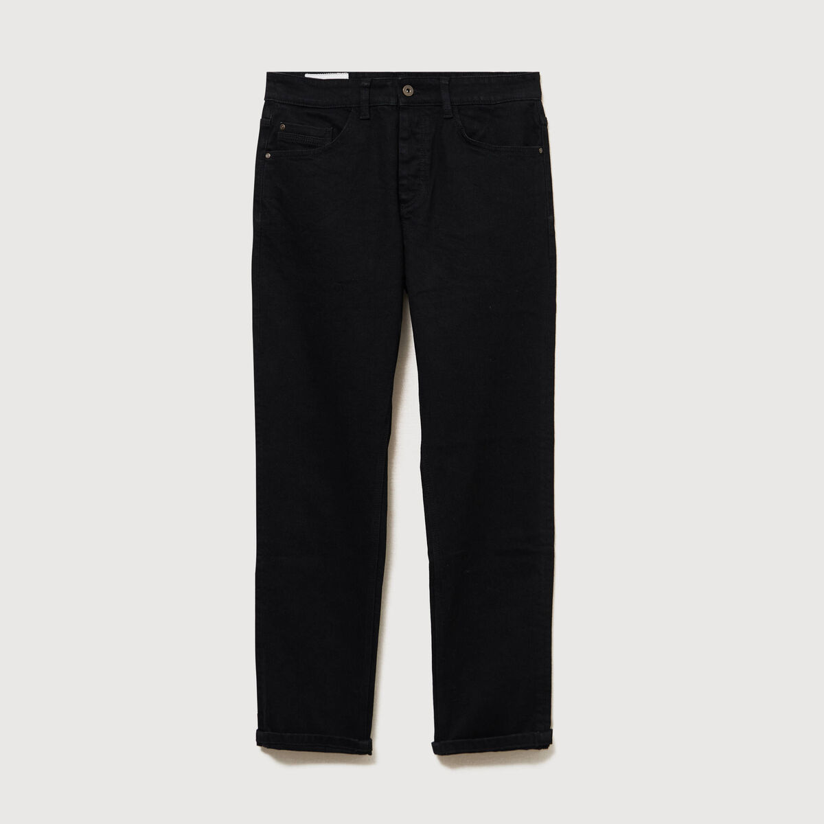 Jeans straight longueur 32 denim noir homme