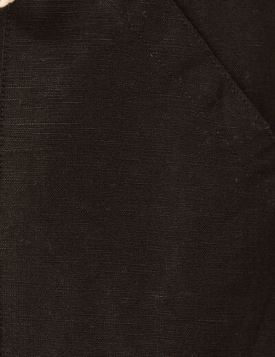 Bermuda large ceinturé noir femme