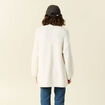 Gilet manches longues ecru femme