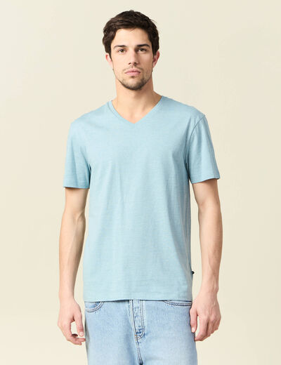 T-shirt manches courtes homme bleu pétrole homme