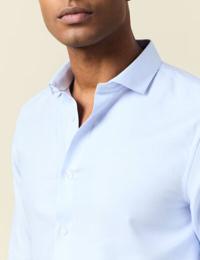 Chemise manches longues bleu ciel homme