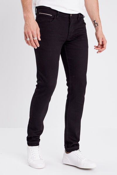 Jeans slim denim noir homme
