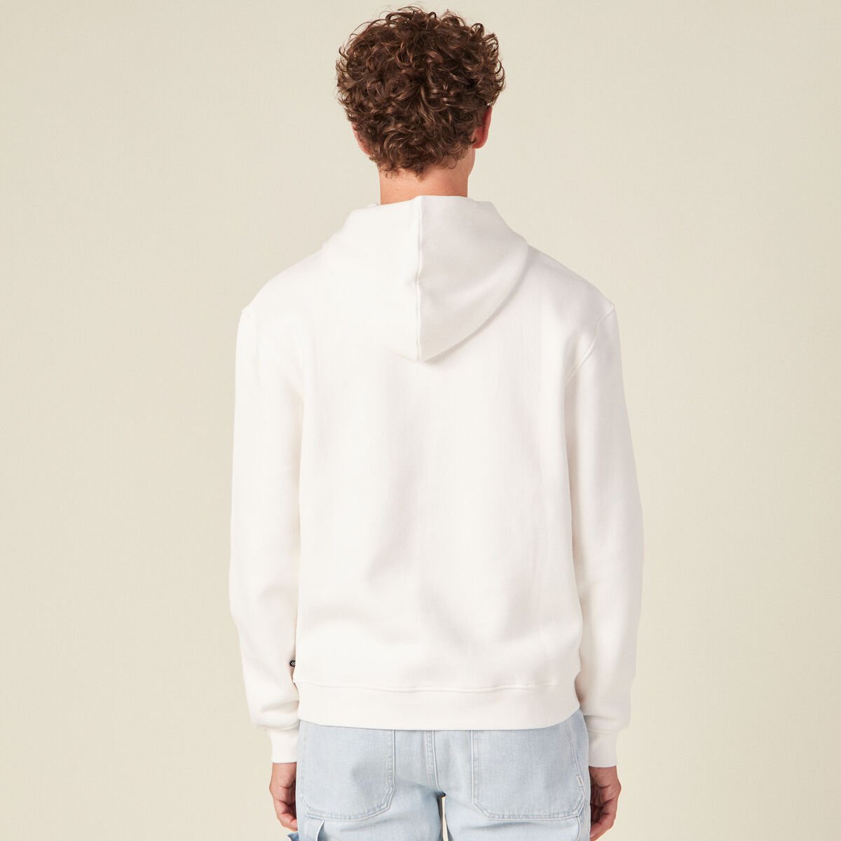 Sweat à capuche ecru homme