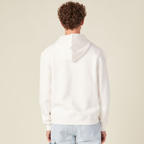 Sweat à capuche ecru homme