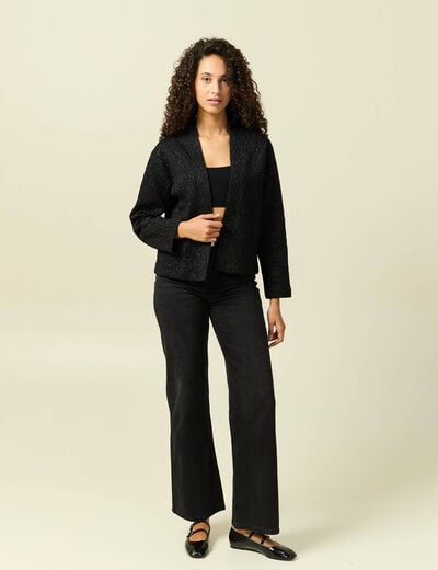 Veste manches longues noir femme
