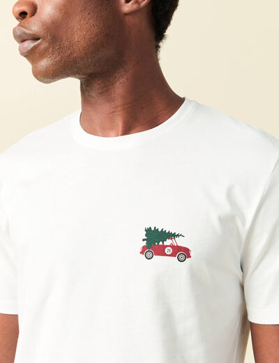 Pyjama coton haut et bas blanc homme