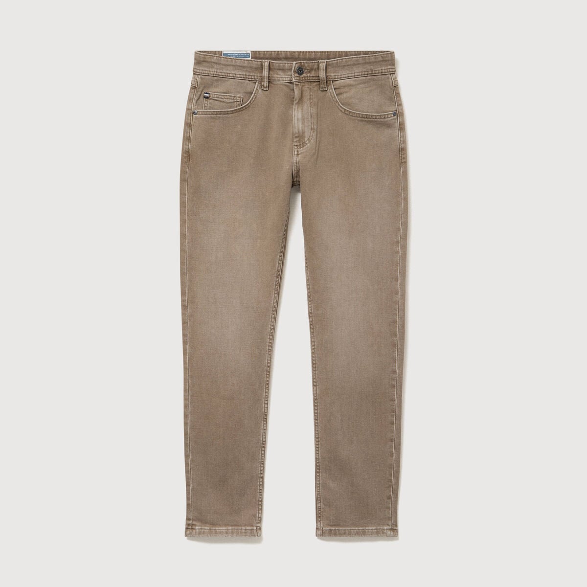 Jeans straight longueur 32 denim denim beige homme