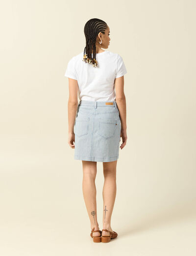 Jupe en jeans bleu marine femme