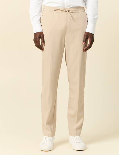 Pantalon jogger beige homme