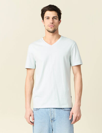 T-shirt manches courtes homme vert homme