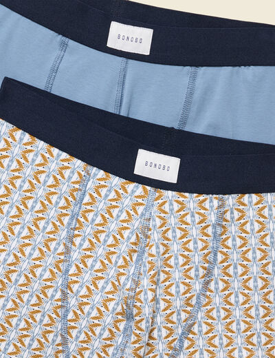 Pack de 2 boxers bleu gris homme