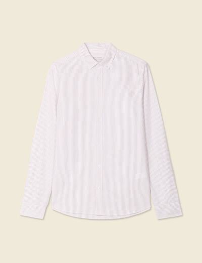 Chemise manches longues rose pastel homme