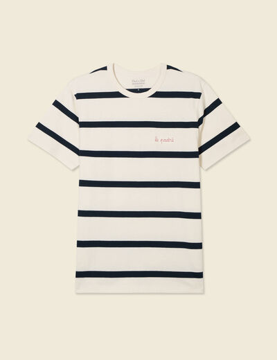 T-shirt manches courtes ecru homme