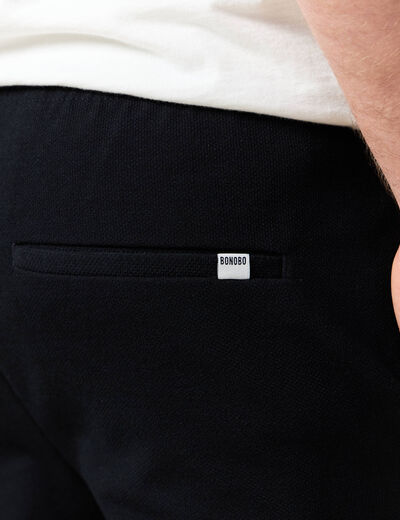 Pantalon chino jogger bleu marine homme