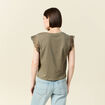 T-shirt manches courtes vert kaki femme