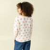 Pull de no&euml;l col bateau manches longues creme femme