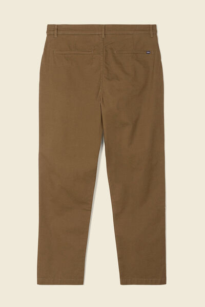 Pantalon chino taupe homme