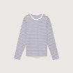 Marini&egrave;re manches longues col rond bleu marine homme