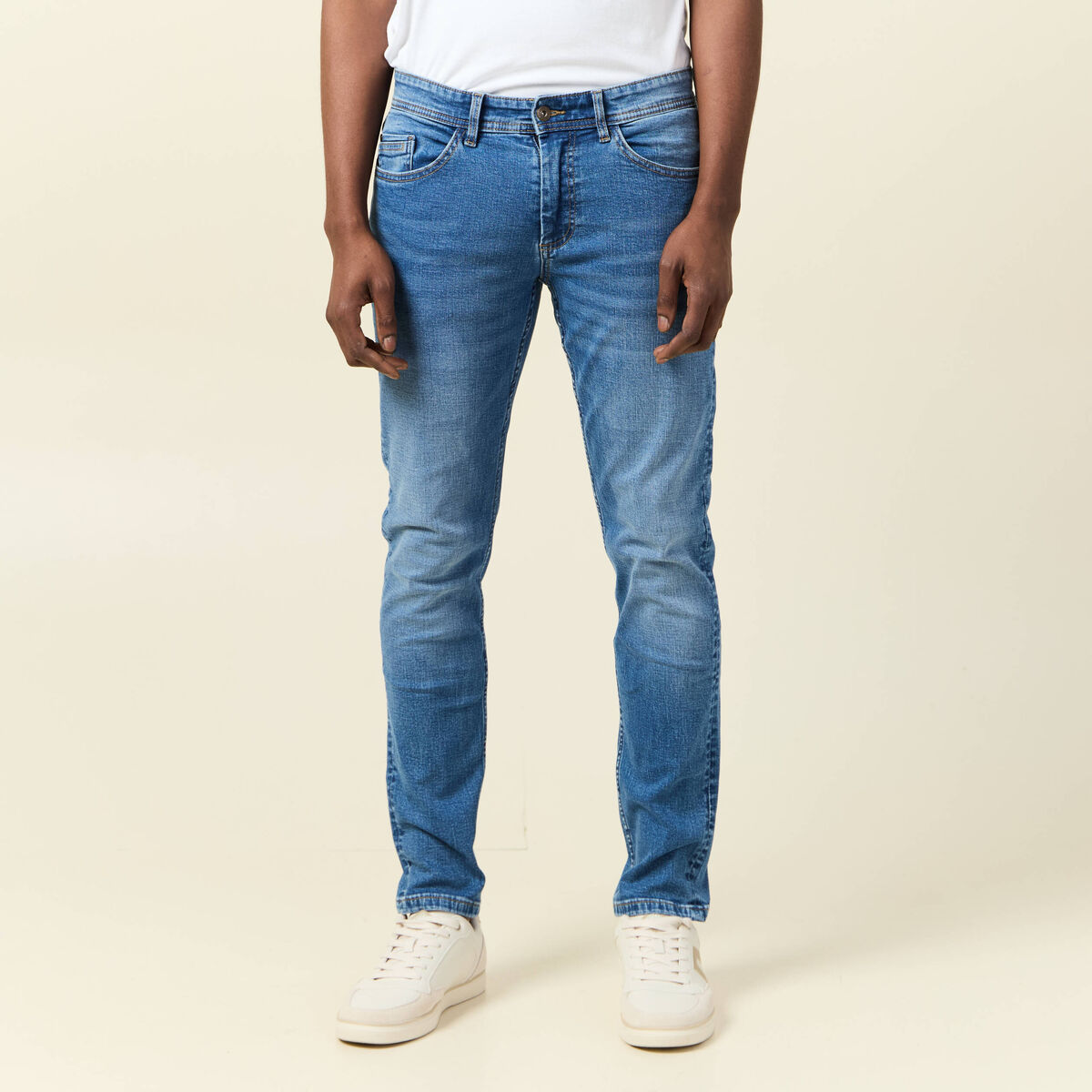 Jeans slim longueur 32 denim stone homme