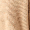Gilet col V manches longues n&oelig;uds beige femme