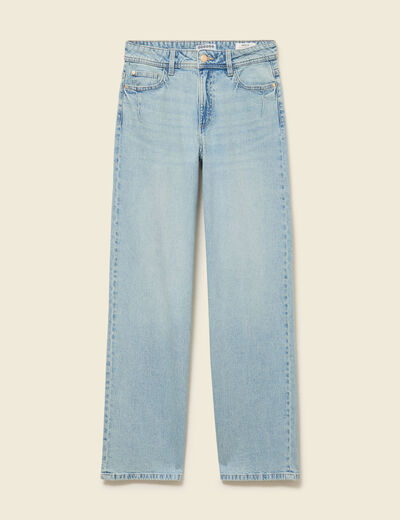 Jeans large taille standard bleu femme