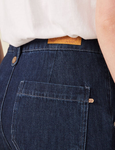 Jeans slouchy taille haute denim brut femme